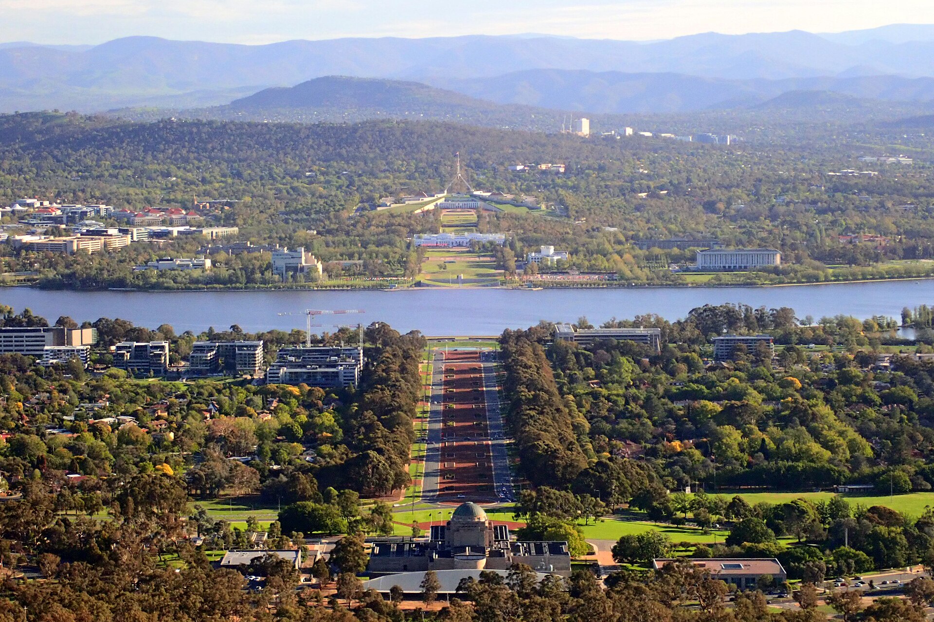 Canberra skyline from Mount Ainslie