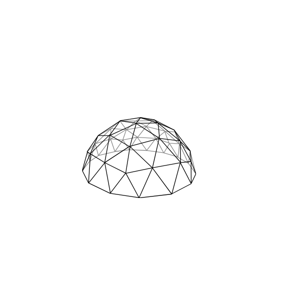 6m geodesic glass dome